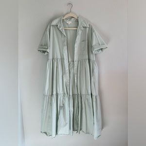 Mint Green button down dress size small